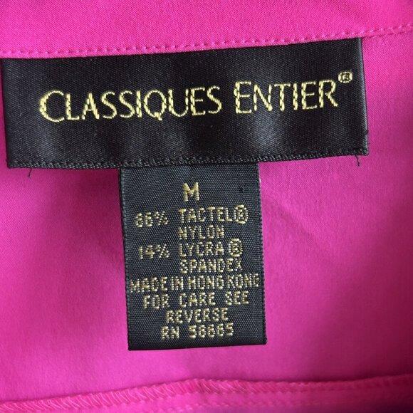 Classiques Entier Vintage Fuchsia Pink Blouse Size Medium - Picture 4 of 5